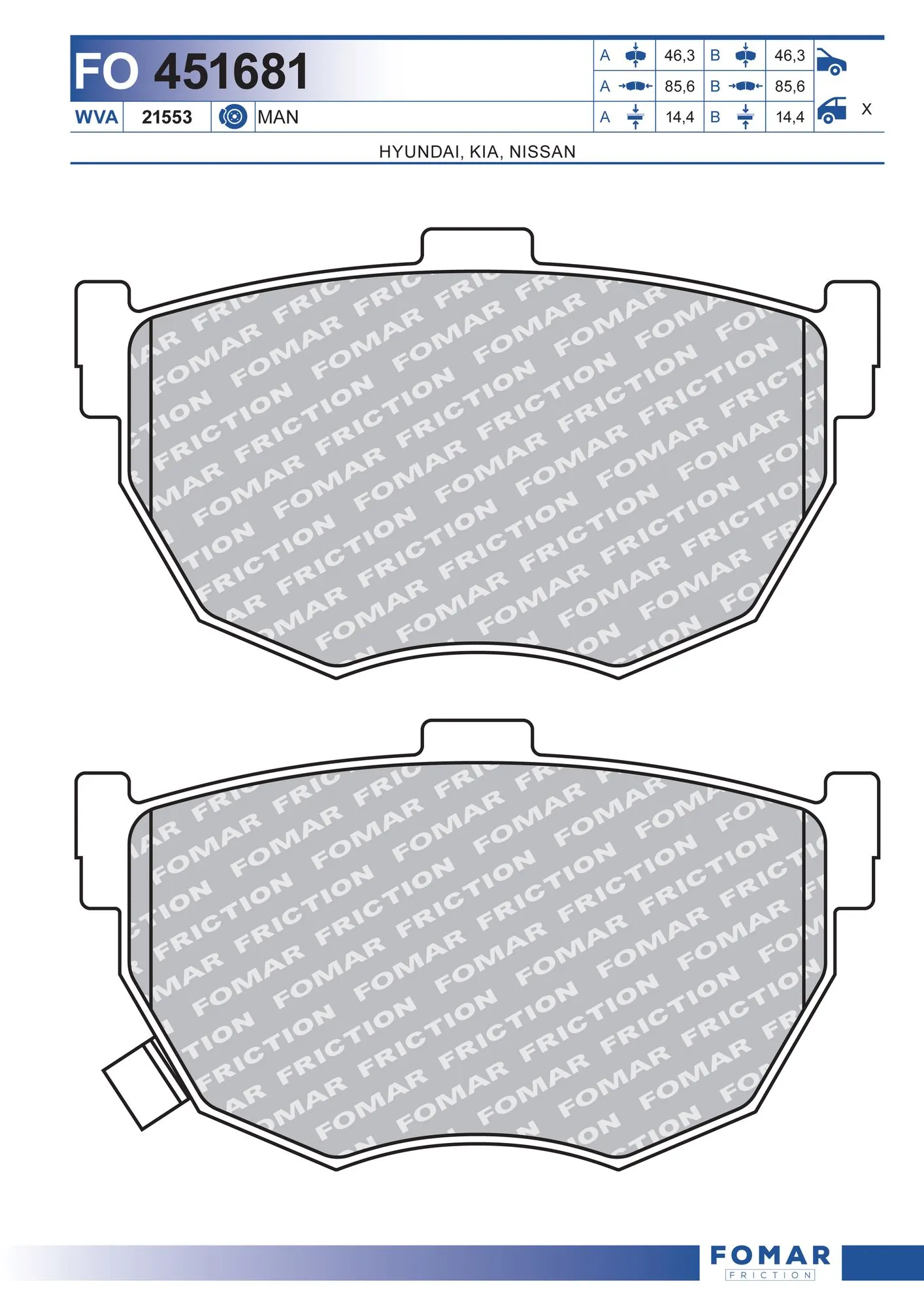 Brake Pad Set, disc brake